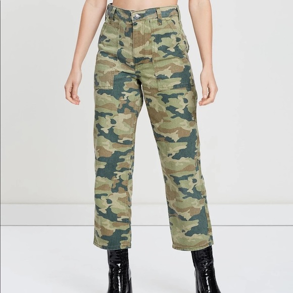 Free People Remy Camo Moss Crop Pants size 26 - Picture 9 of 9